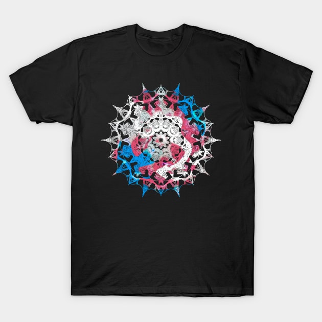 Subtle Tie Dye Mandala Flag T-Shirt by Gedwolcraeft